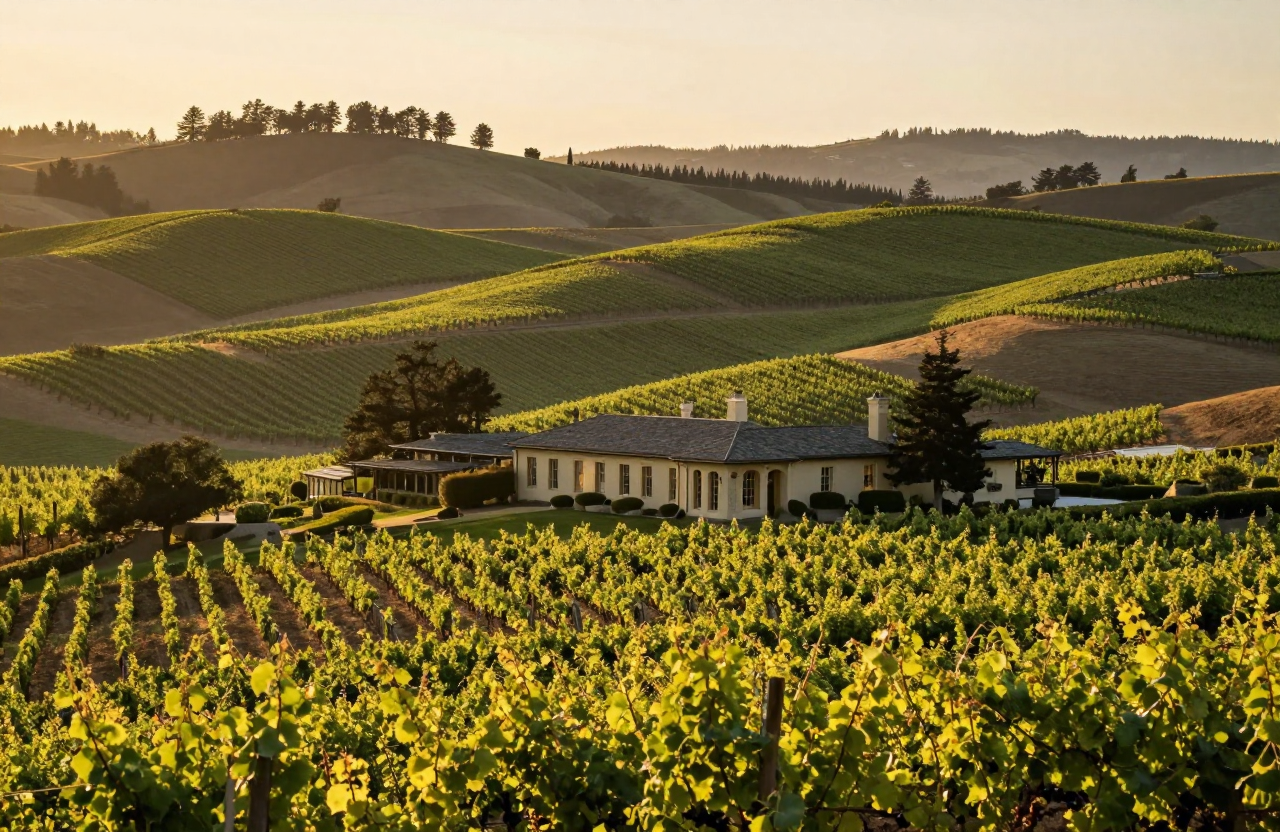 Wine Country Estate Aerial